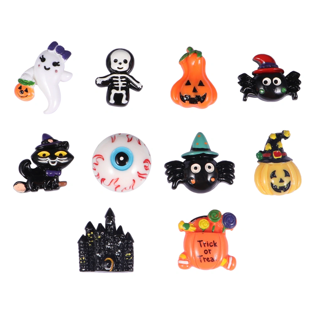 20pcs DIY Hair Ornaments Accessories Resin Halloween Charms Cartoon Pendants