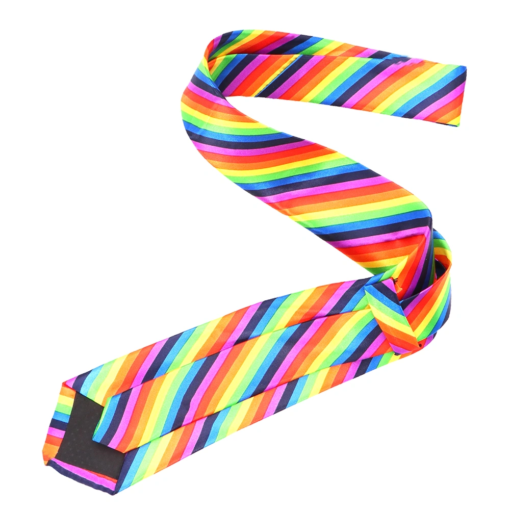 1pc 5cm Width Necktie Casual Rainbow Printing Tie Fashion Necktie Costume Props Party Necktie