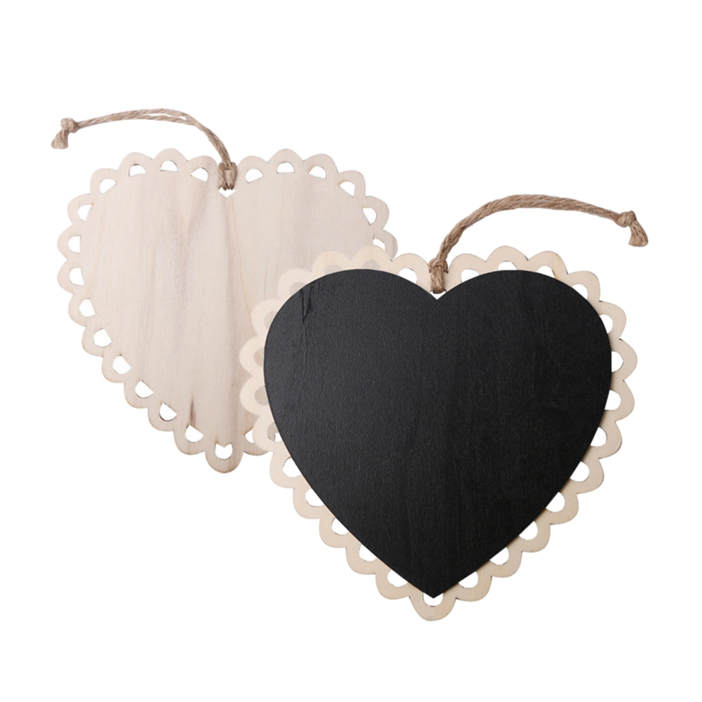 Mini Chalkboards Heart Shaped Blackboard for Message Board Signs Hanging Message Board for Weddings