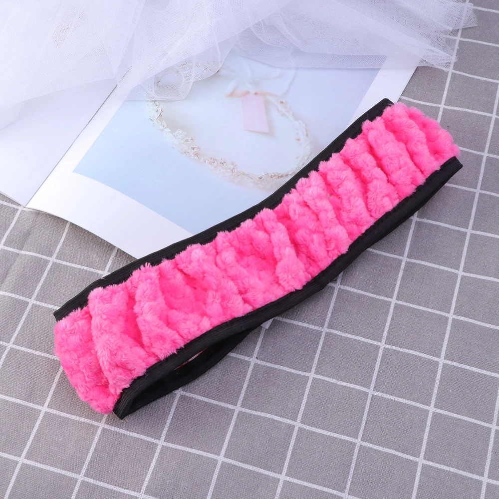 Car Steering Wheel Cover Antiskid Four Seasons Elastic Band for Diameter 36-38CM Steering Wheel Car (Rosy)