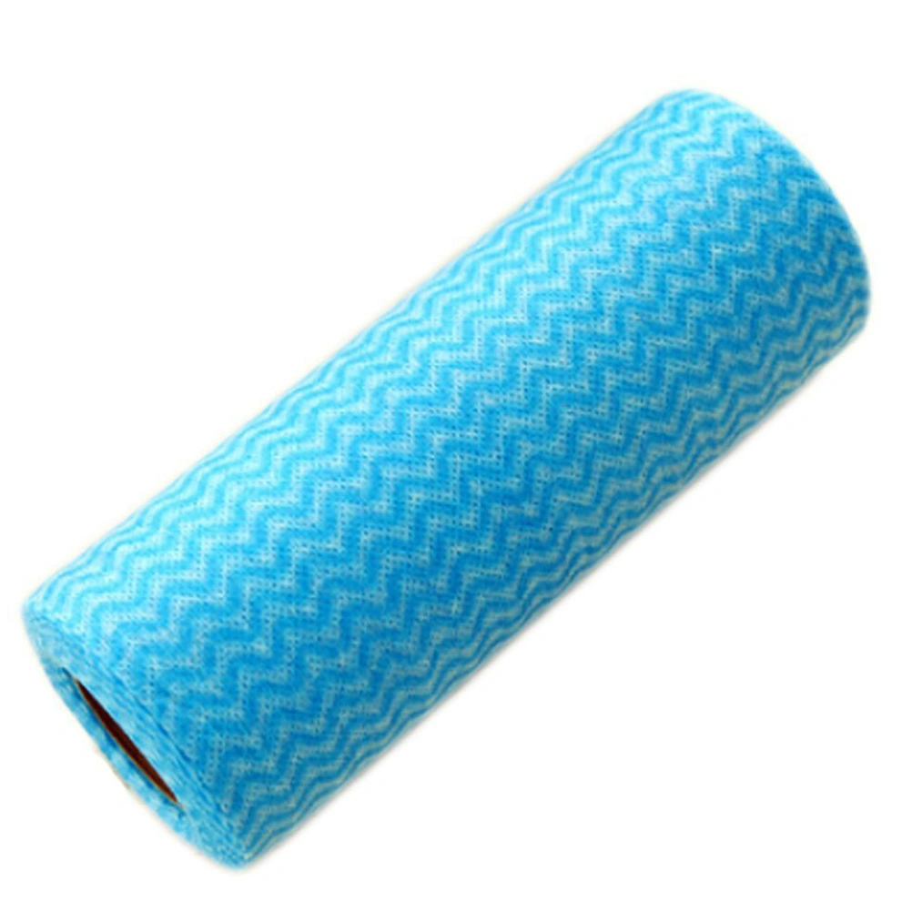 50Pcs Non-woven Kitchen Dish Towels Water Absorption Cleaning Cloth (Blue)