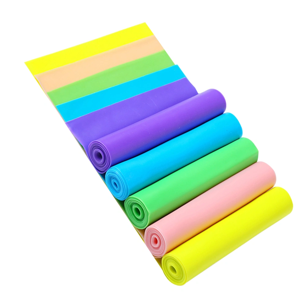 5PCS Resistance Band Elastic Yoga Fitness Strap Stretch Exercise Strap for Training - 180x15x0.035cm (Random Color)