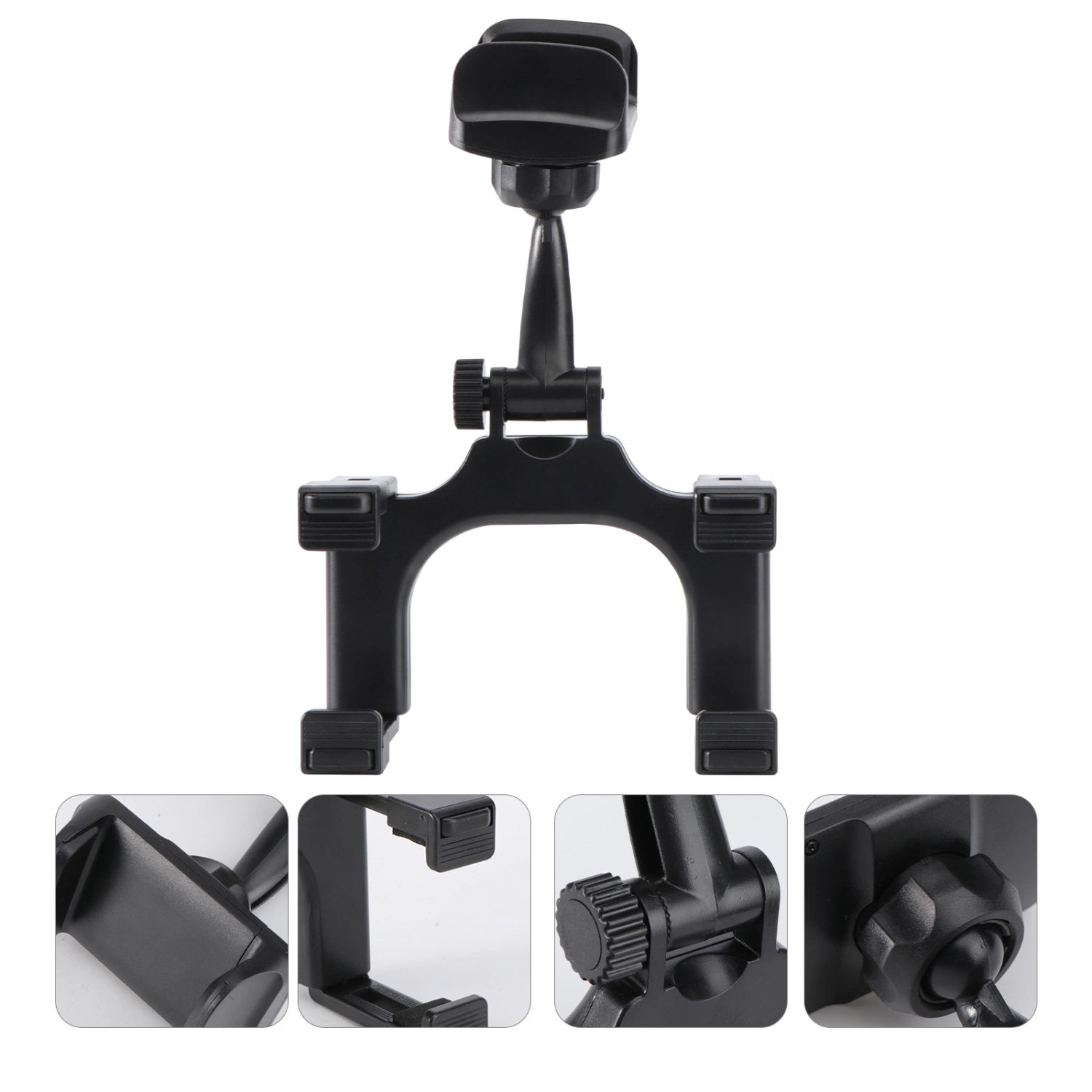Cell Phone Car Mount Review Mirror Phone Holder Cradle Stand for GPS (Black)
