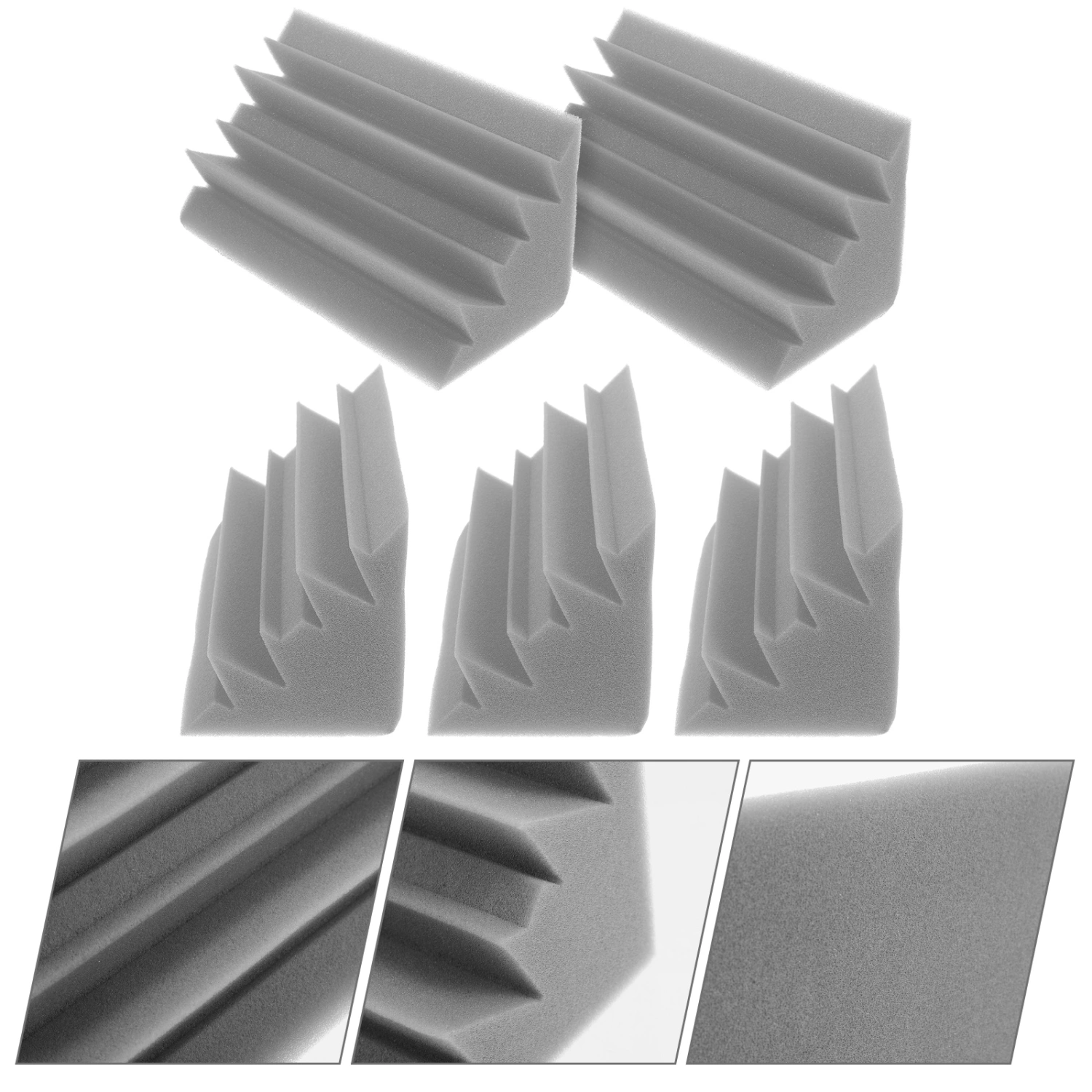 5Pcs Professional Sound-absorbing Panels Wedge Acoustic Absorption Panels