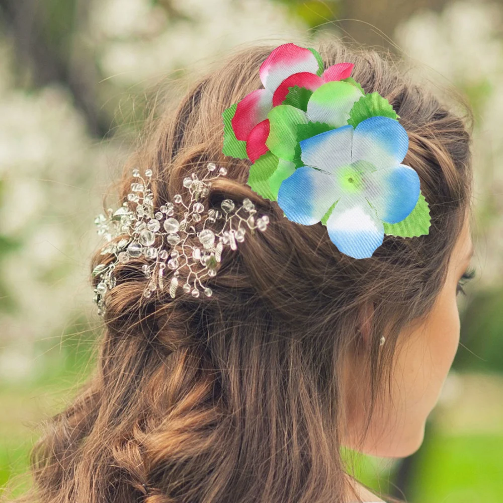 12Pcs Colorful Flower Hair Clips Floral Headdress Lady Barrettes Accessories Hair Pin