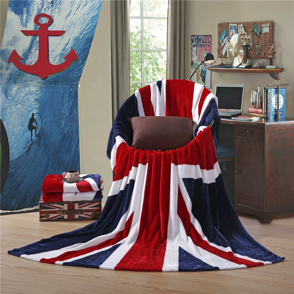 150x200cm Flag Blankets Lightweight Flannel Blanket Warm Bed Couch Blanket for Home and Travel (UK Flag)