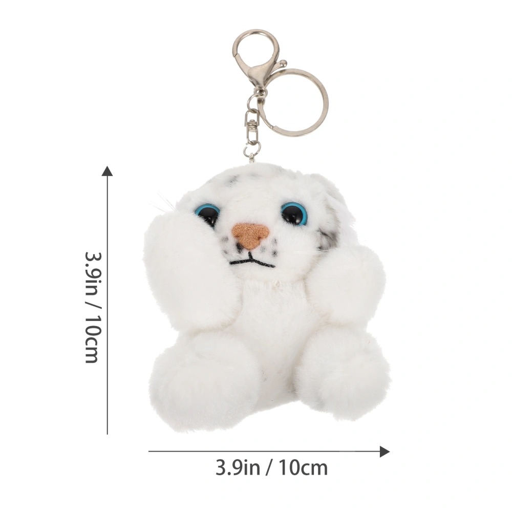 1PC Simulation Small Tiger Plush Pendant Tiger Year Mascot Keychain Ornament