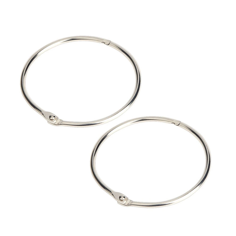 50 Pcs Loose Leaf Binder Rings Steel Binder Rings Keychain Key Rings Metal Book Rings for School Home Office