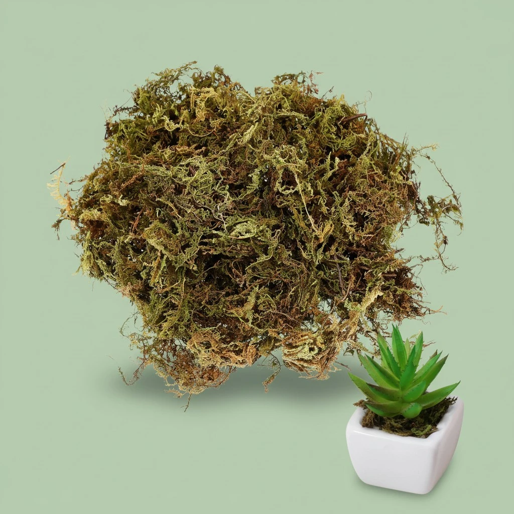 1 Pack Natural Moss Lichen Plants Potted Moss for Home Garden Centerpieces Patio Decoration