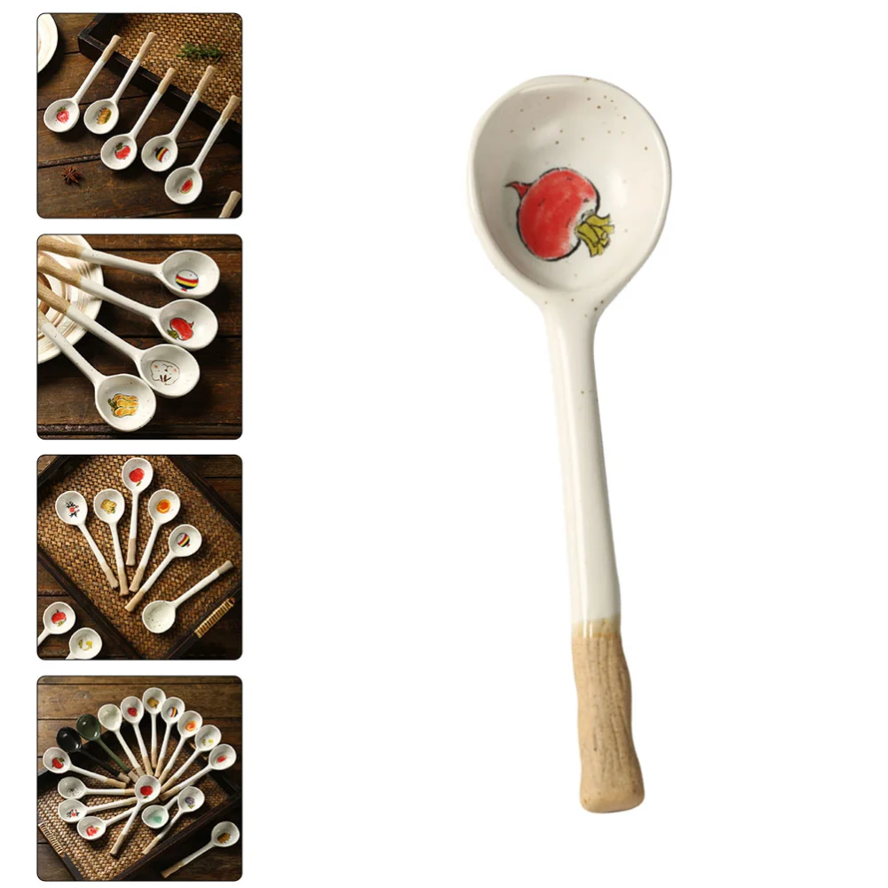 Adorable Coffee Spoon Ceramic Spoon Restaurant Soup Spoon Creative Ceramic Spoon