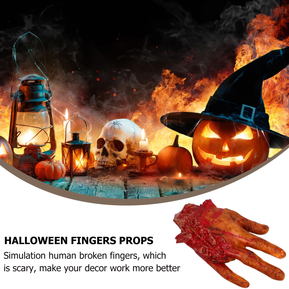 1Pc Halloween Bloody Broken Body Parts Prop Scary Fake Severed Hand Tricky Toy