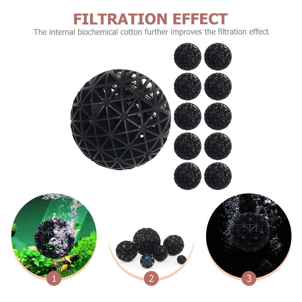 100Pcs Aquarium Filter Balls Fish Tank Filter Balls Aquatic Bio Balls Fish Tank Filter Material
