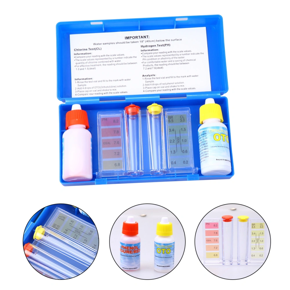 1 Set Pool Test Reagent Spa Water Chemistry Test Solution PH Water Quality Test Liquid for Swimming Pool