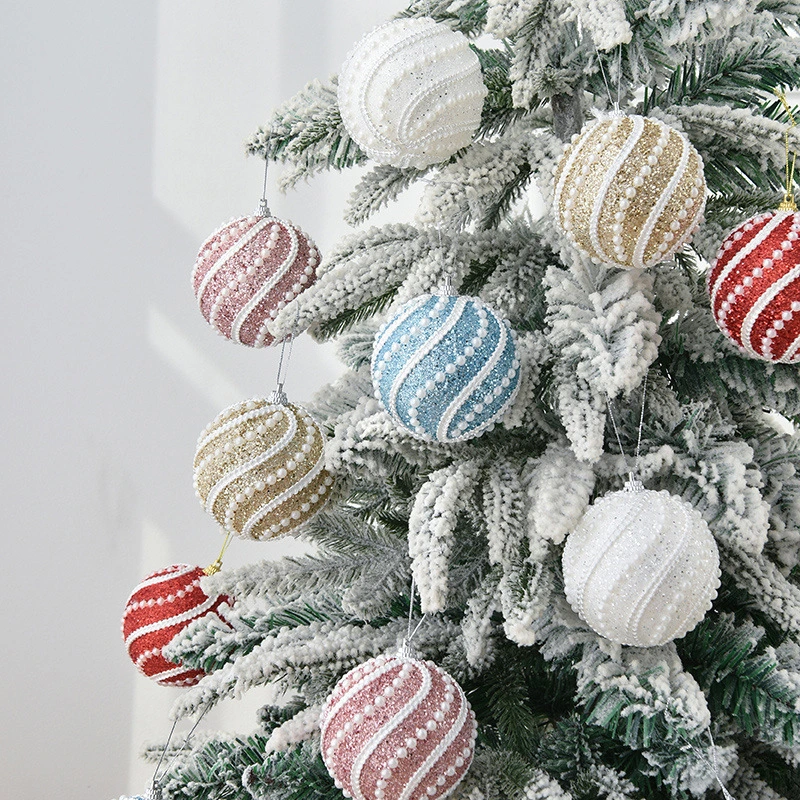 Christmas Tree Decoration With Ball Powder Hanging Ornaments