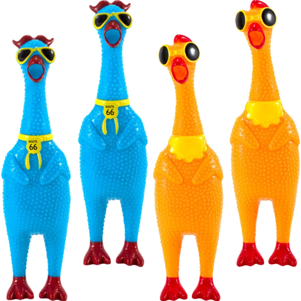 4Pcs Screaming Funny Chicken Squeeze Toys Squeeze Sound Toys Party Funny Prank Toys