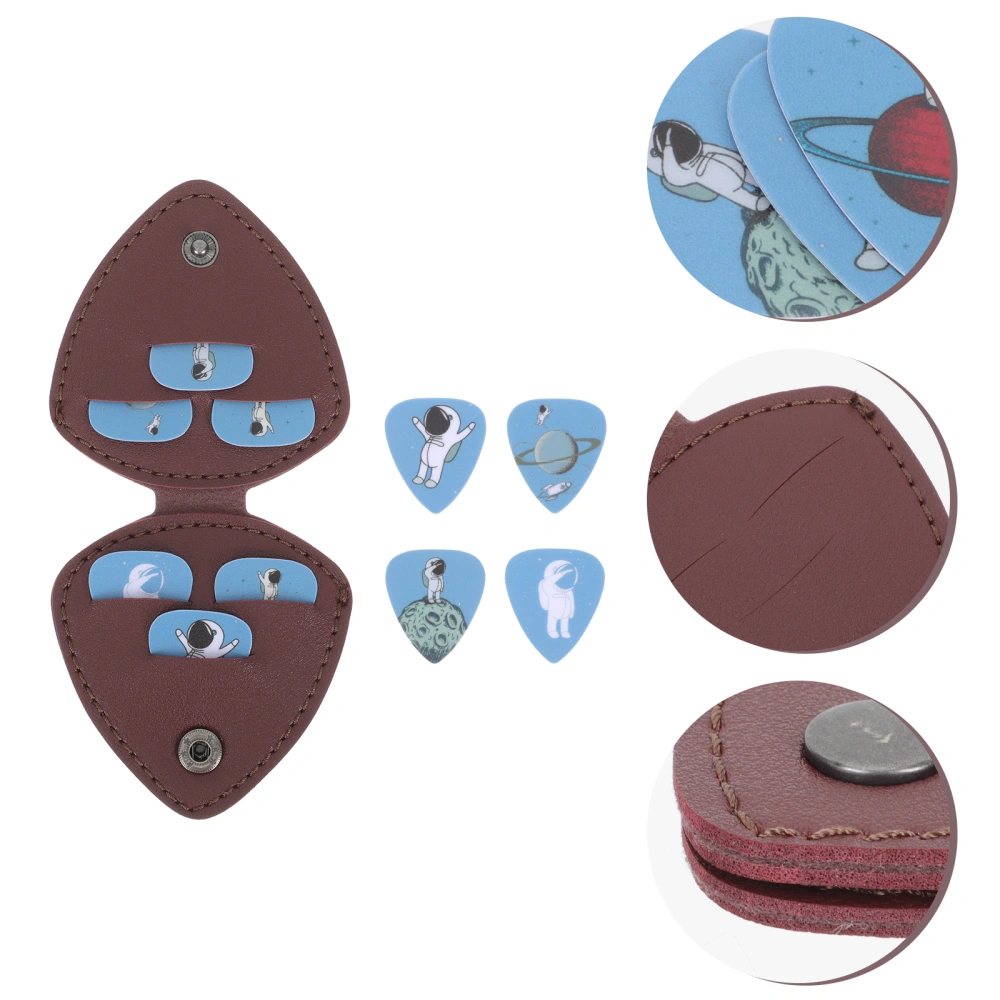 1 Set Guitar Plastic Picks with Storage Bag Practical Guitar Plectrums Guitar Supplies