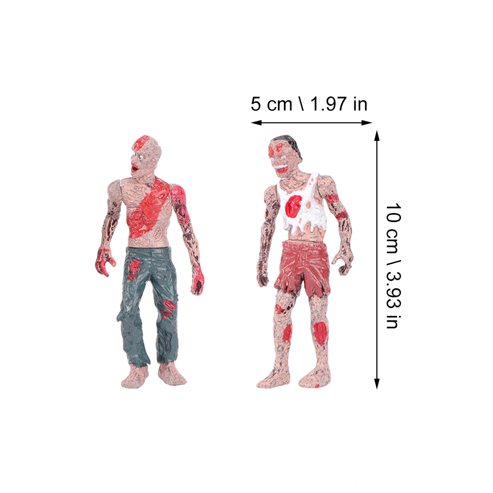 1 set of Plastic Zombie Dolls Zombie Action Figures Mini Walking Dead Toys