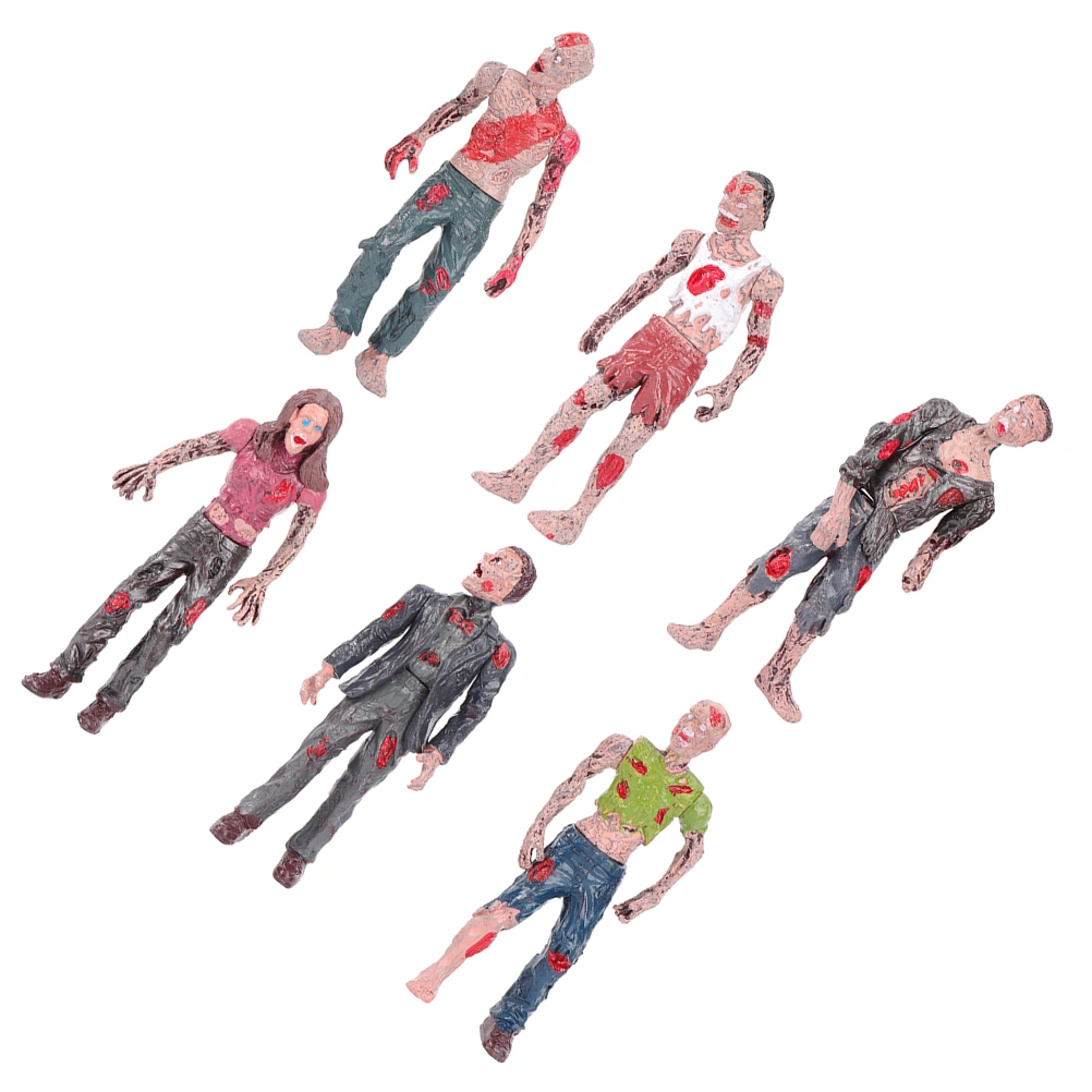 1 set of Plastic Zombie Dolls Zombie Action Figures Mini Walking Dead Toys