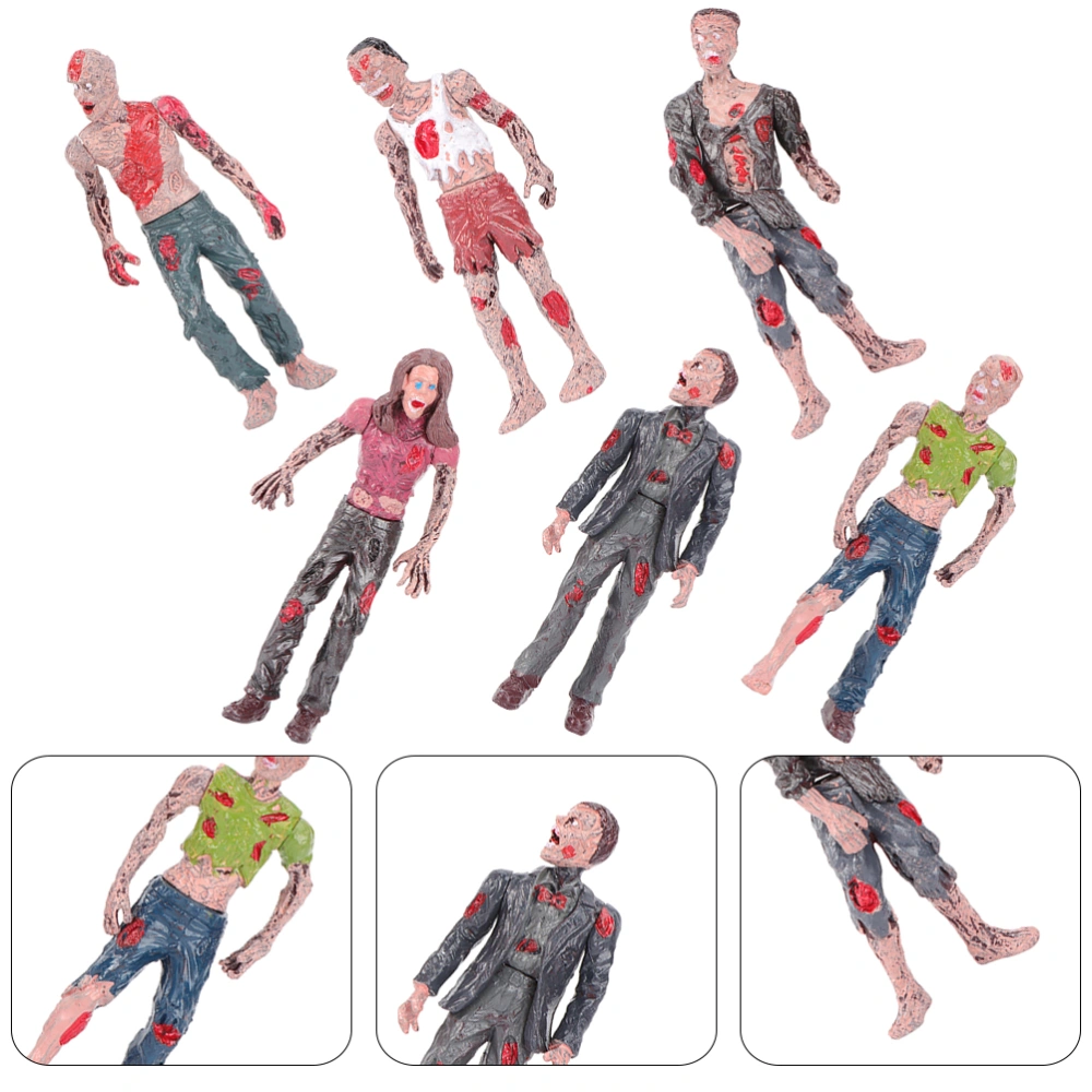 1 set of Plastic Zombie Dolls Zombie Action Figures Mini Walking Dead Toys