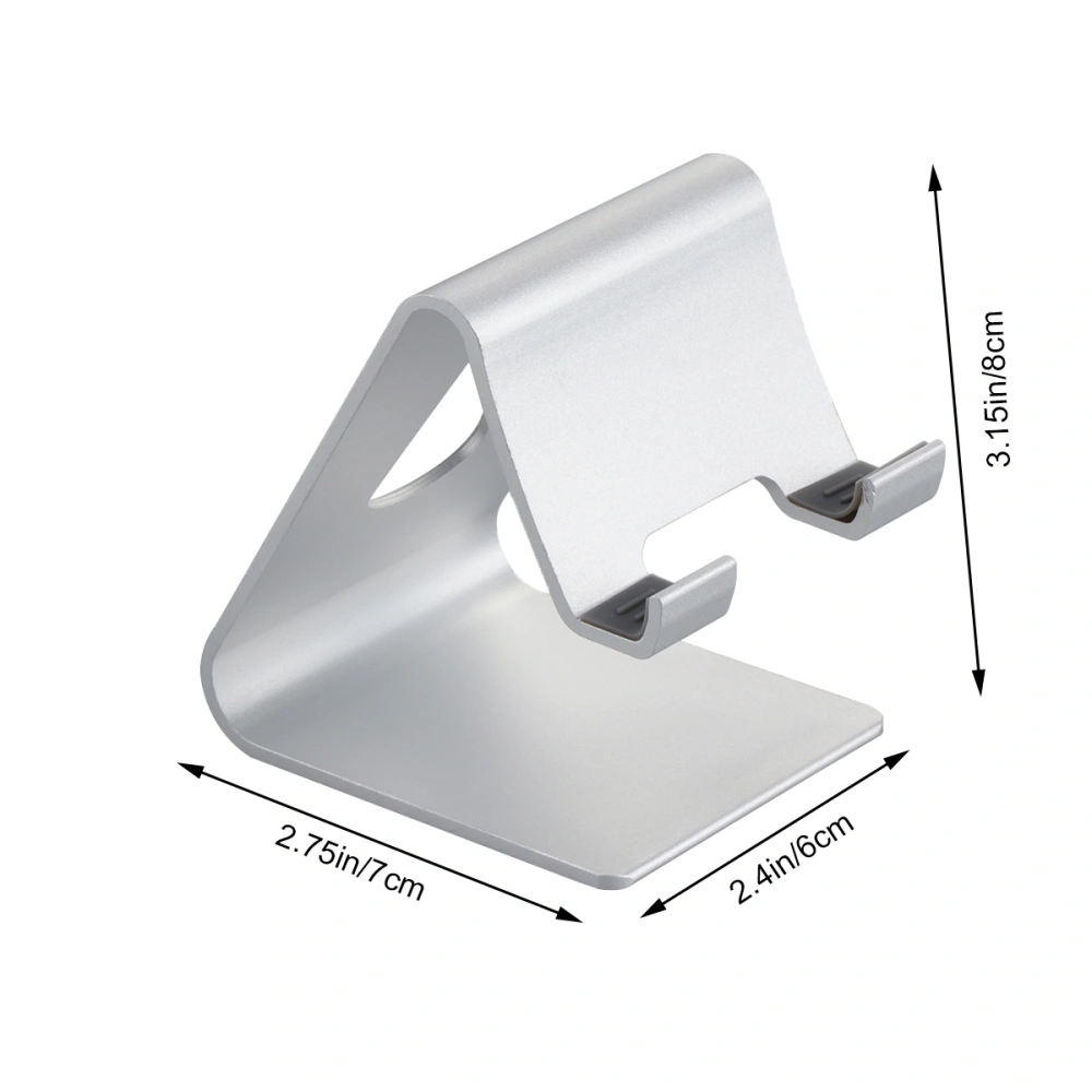 Universal Desktop Support Holder Tablet Phone Stand Metal Aluminum Alloy Stand for Tablets iPhone Huawei and Others (Silver)