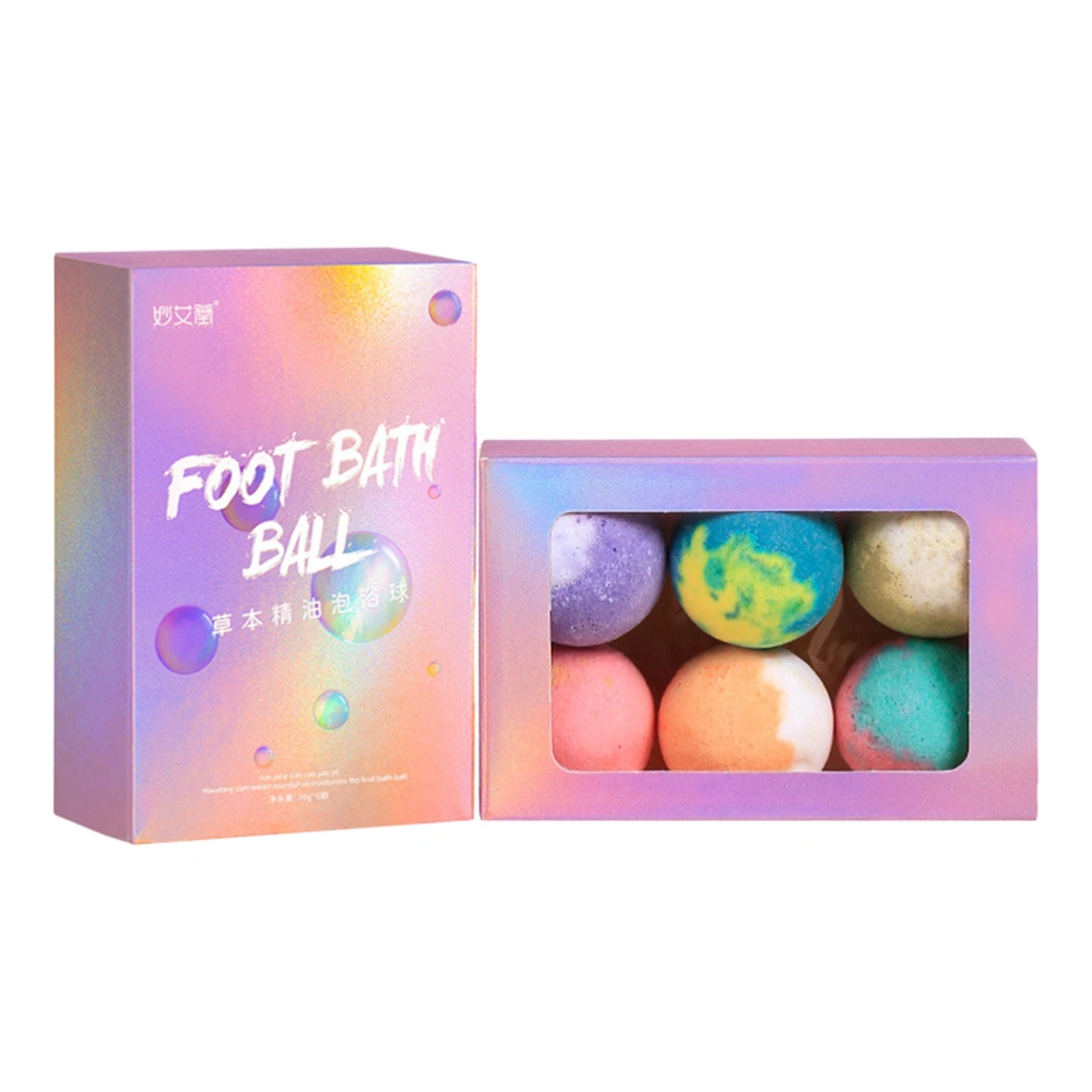 6Pcs Spa Foot Bath Balls Foot Bath Balls Foot Caring Bath Bombs for Home Use