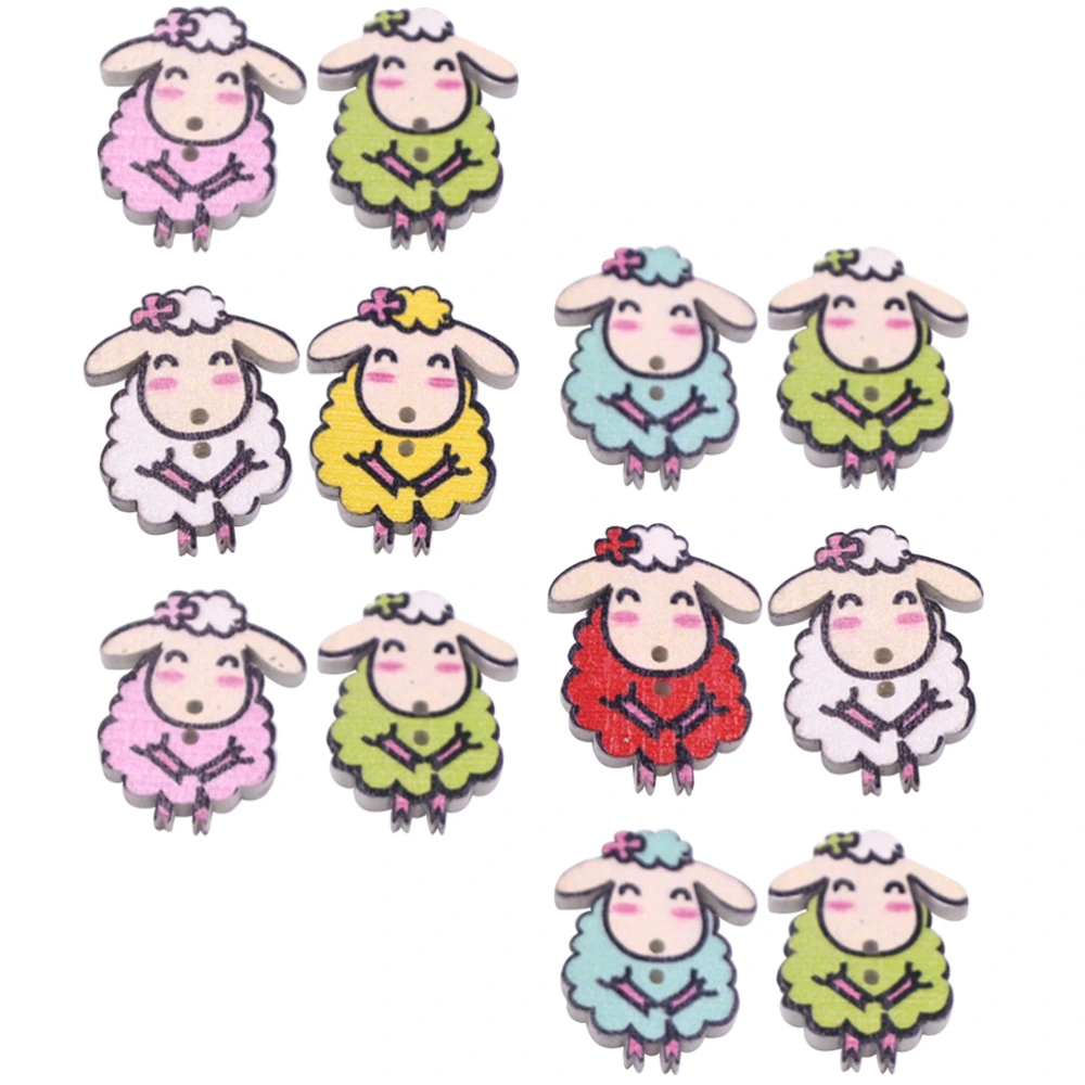 50Pcs Cartoon Sheep Button DIY Decorative Clothes Button for Sewing Knitting