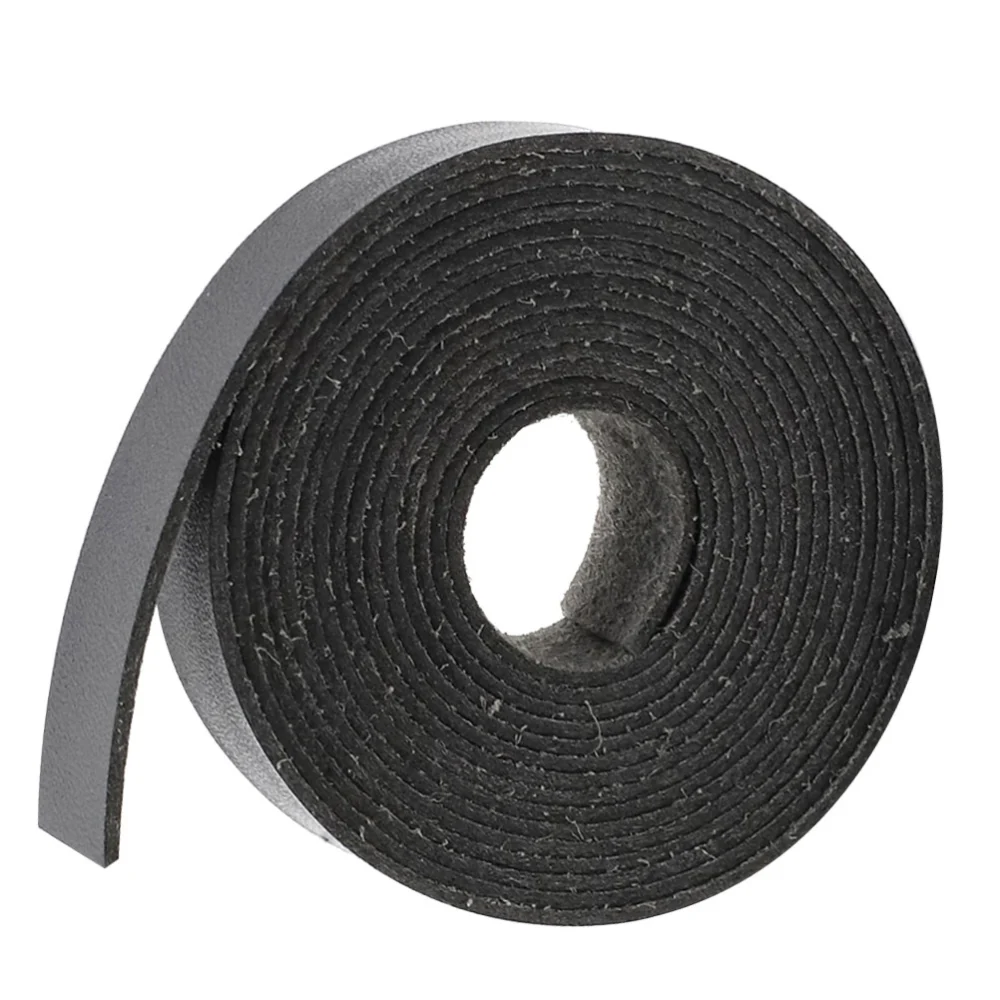 1 Roll 2 Meters Microfiber Leather DIY Sewing Pouch Leather Strip Accessories Strap for Sewing Bag Purse Supplies (Black)