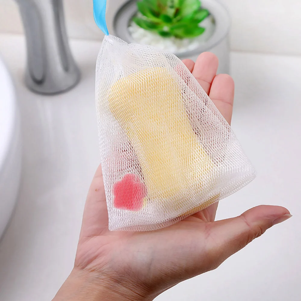 2Pcs Face Cleansing Foaming Nets Soap Saver Bags Soap Foaming Bags Soap Mesh Bags