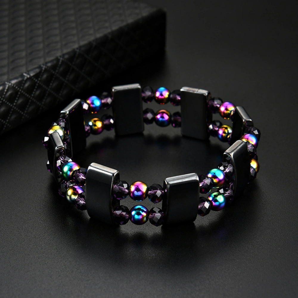 1pc Hematite Beads Magnetic Bracelet Double-layer Colorful Bracelet for Male Female