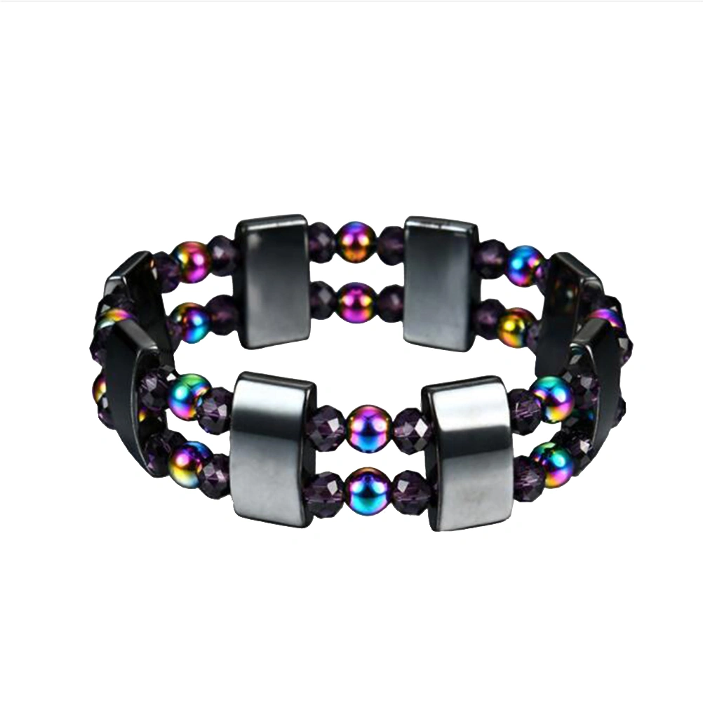 1pc Hematite Beads Magnetic Bracelet Double-layer Colorful Bracelet for Male Female