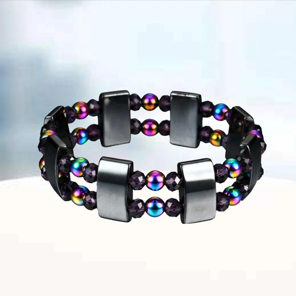 1pc Hematite Beads Magnetic Bracelet Double-layer Colorful Bracelet for Male Female
