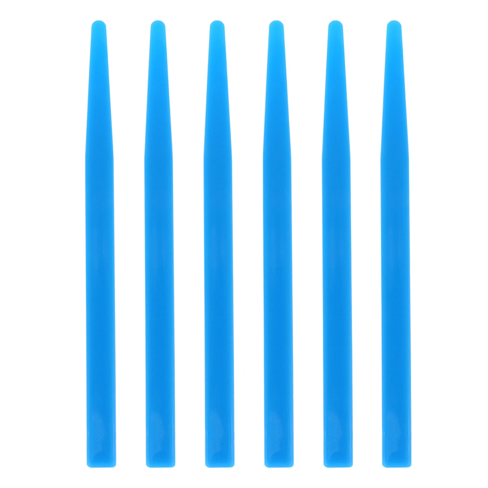 6pcs Dental Mixing Spatulas Dental Mixers Powder Material Mixing Tools (Blue)