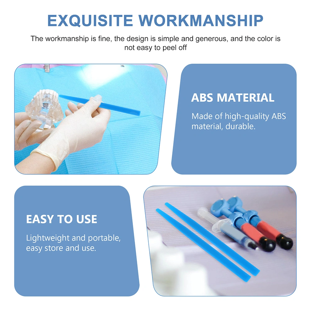 6pcs Dental Mixing Spatulas Dental Mixers Powder Material Mixing Tools (Blue)