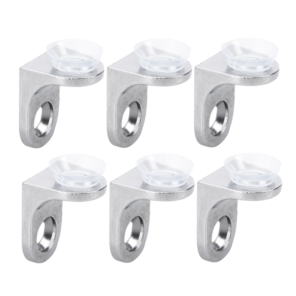 10 PCS Glass Wood Shelf Supports with Suction Cups Round Shelf Pegs with 10 PCS Screws (Silver)