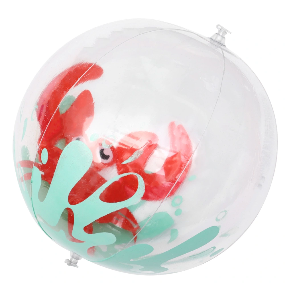 Inflatable Beach Balls Funny Ball Toys Intersting Ball Playthings for Kids Children Toddlers with Pump - Crab Pattern (Random Color of Pump)