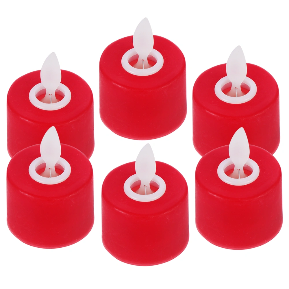 6Pcs ABS Plastic Rocking Tea Wax Lamp LED Candle Lamp Holiday Decoration