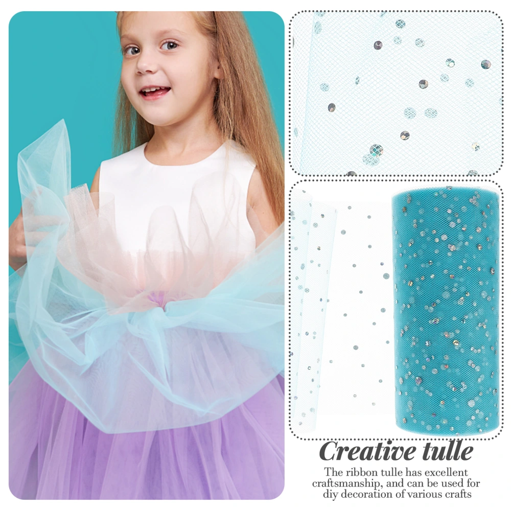 1 roll of Glitter Tulle Fabric Roll Tutu Skirt DIY Tulle Fabric Gift Wrapping Ribbon