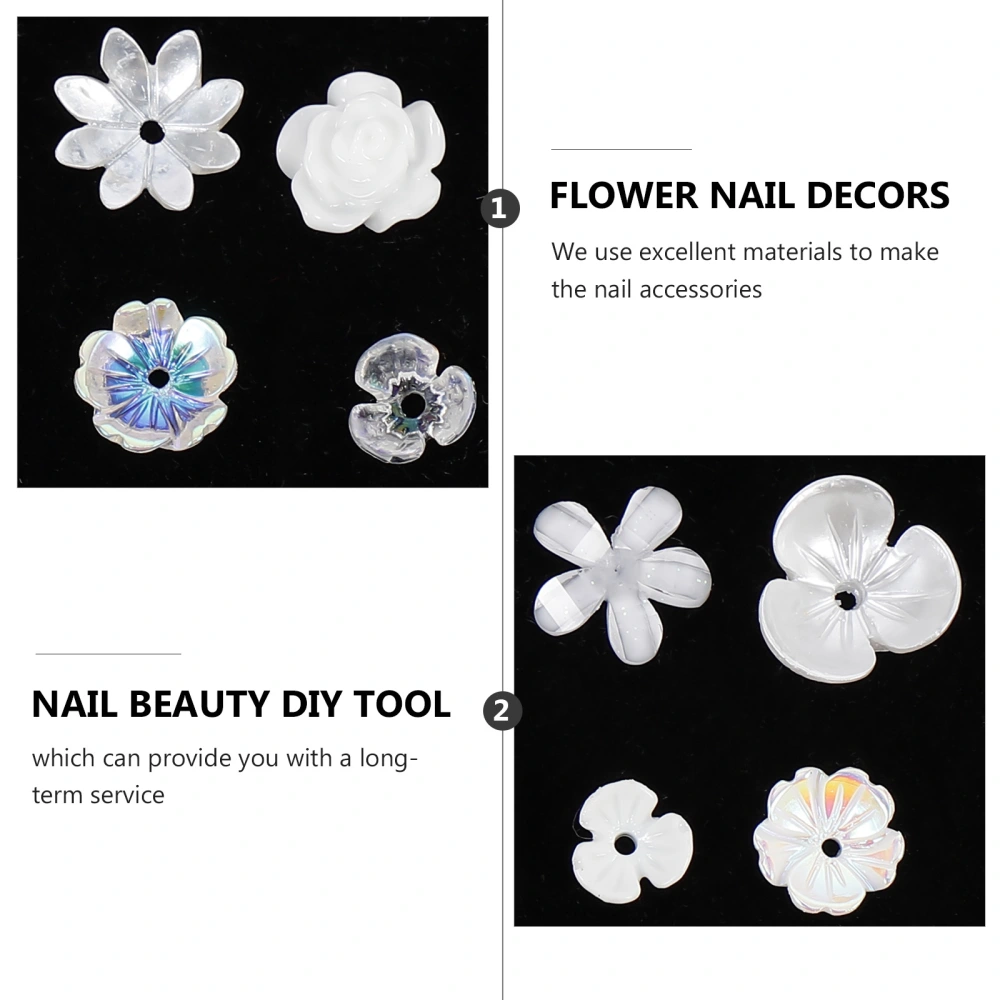 1 Box Flower Nail Charm Decors Flower Nail Art Charms Acrylic Nail Stud Jewelry