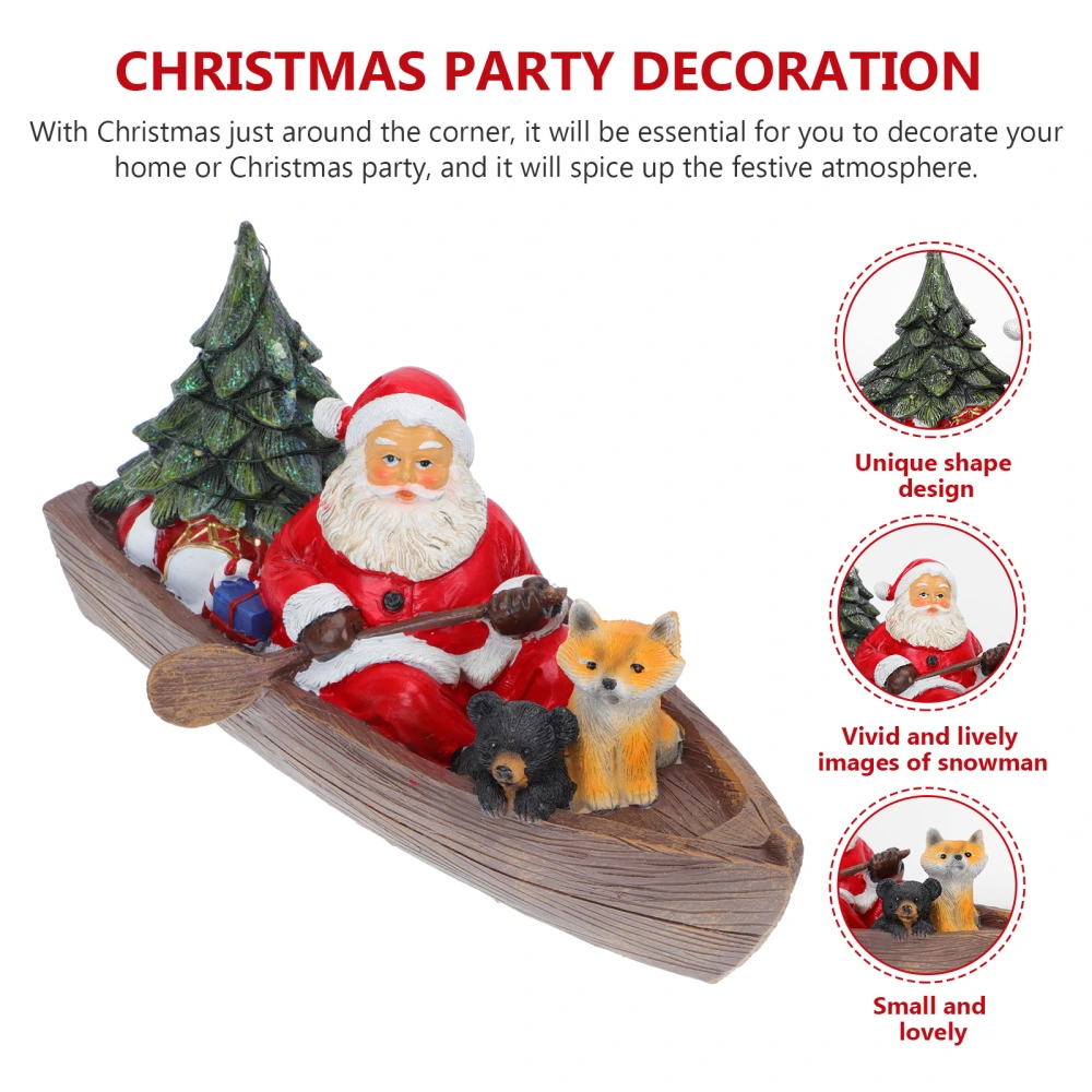 1PC Creative Santa Claus Decoration Resin Xmas Santa Claus Ornament Christmas Gift