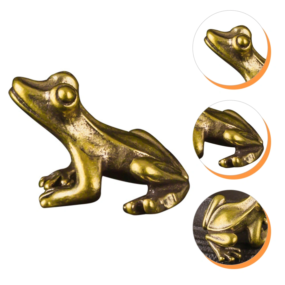 Brass Toad Statue Chinese Toad Collectible Figurines Brass Toad Sculpture Gift