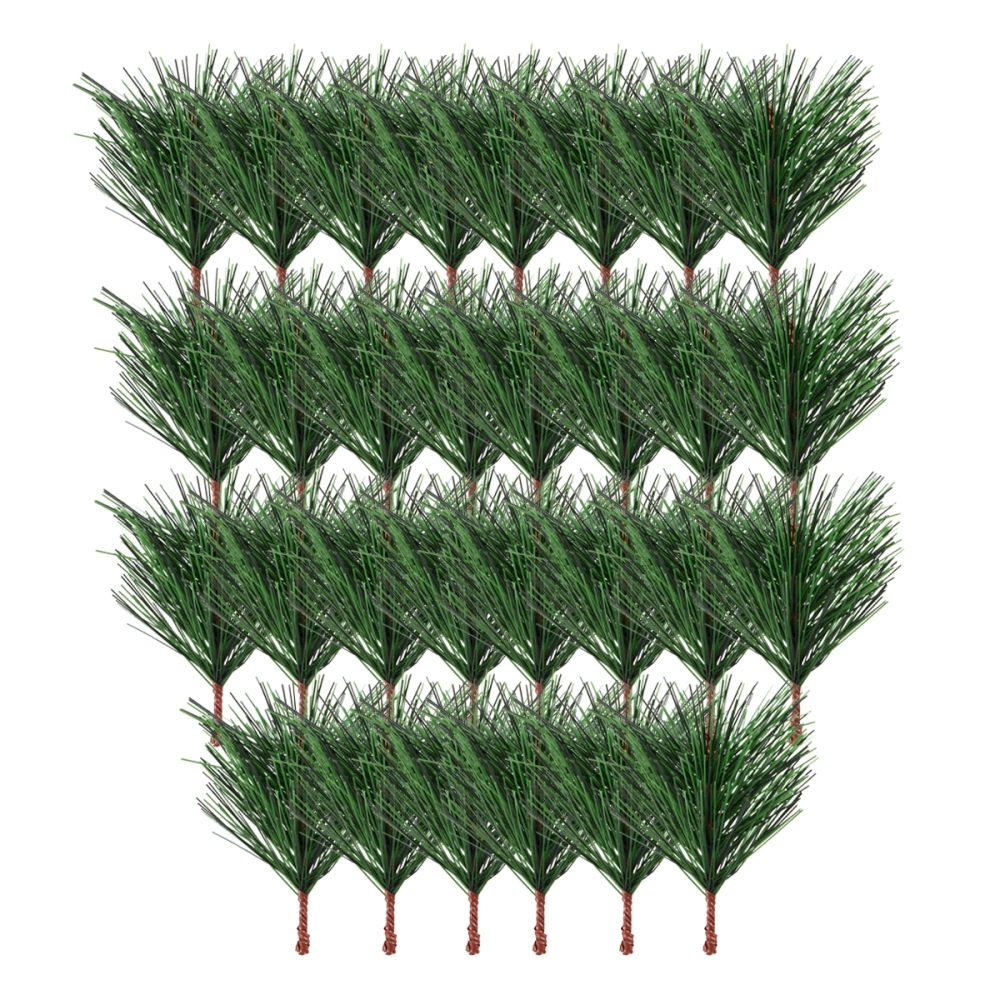 30 Pcs 1 Set Realistic Ornaments Versatile Simulated Pine Branches (Green)