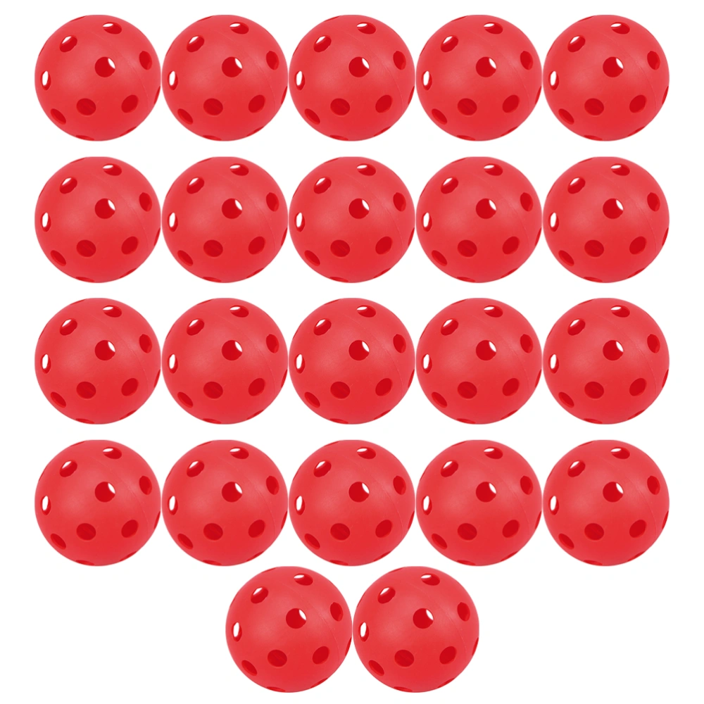 22PCS Plastic Balls Official Size Ball Set for Indoor Outdoor Courts Practice (Red)