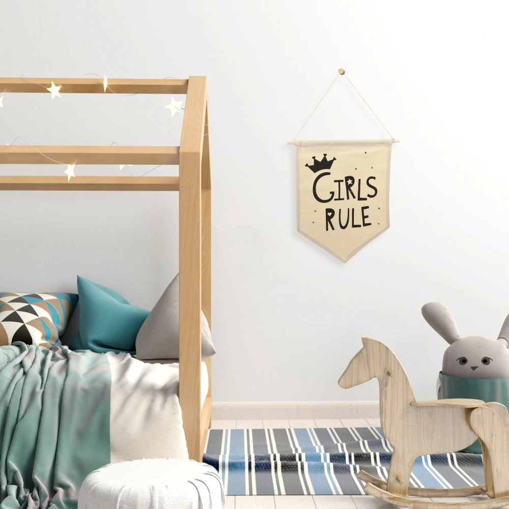 Canvas Alphabet Banner Alphabet Wall Hanging Decoration Kids Room Pendant