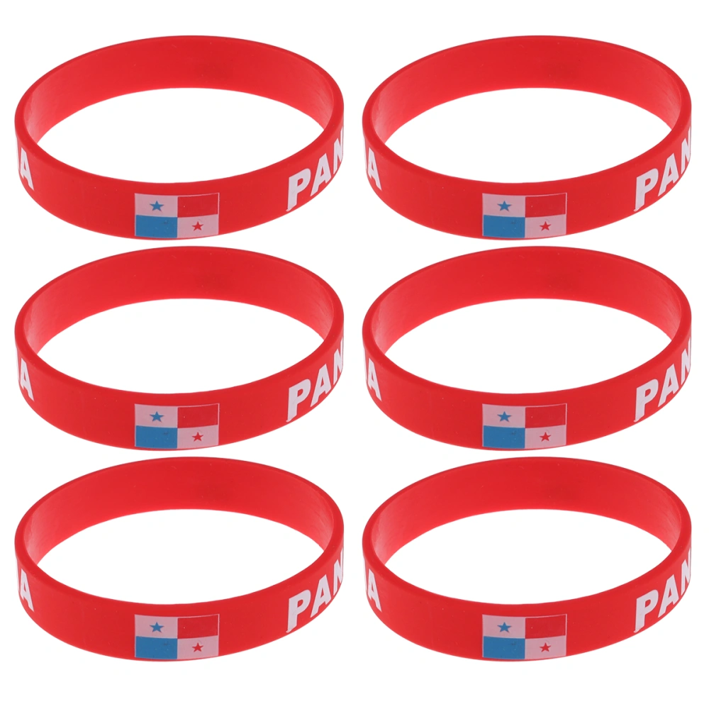 6 Pcs Country Silicone Wristband Fashion Sports Bracelet  (Panama)