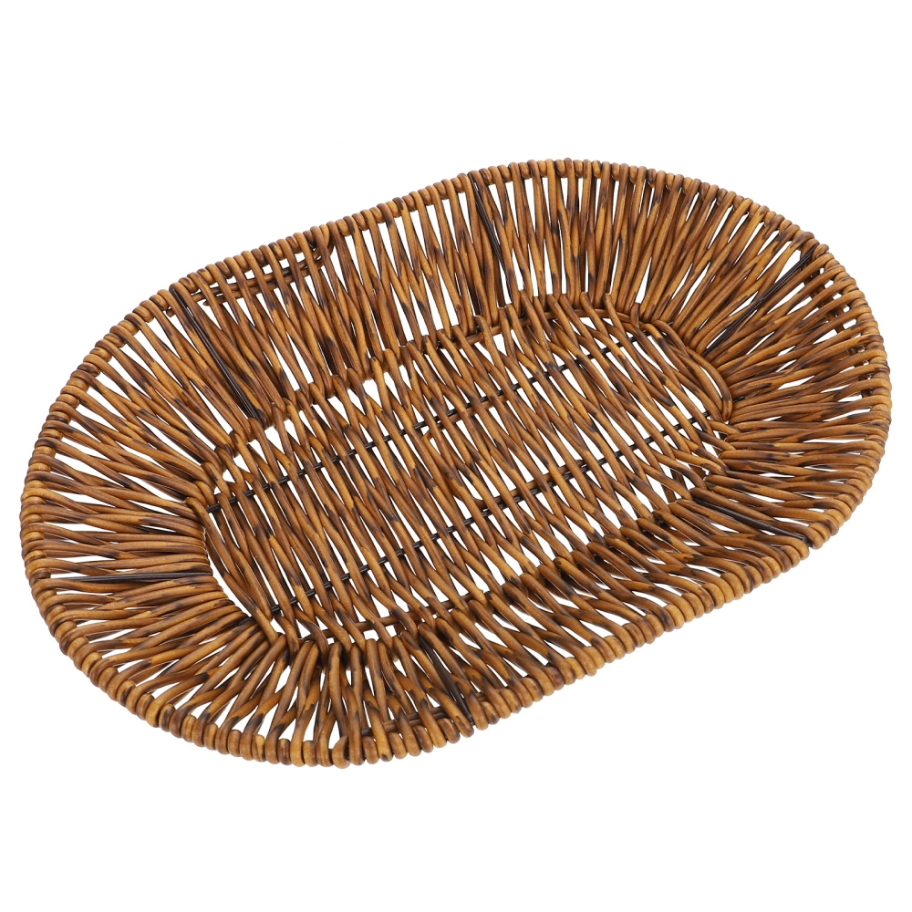 Home Storage Basket Oval Woven Fruit Basket Vegetable Woven Storage Basket