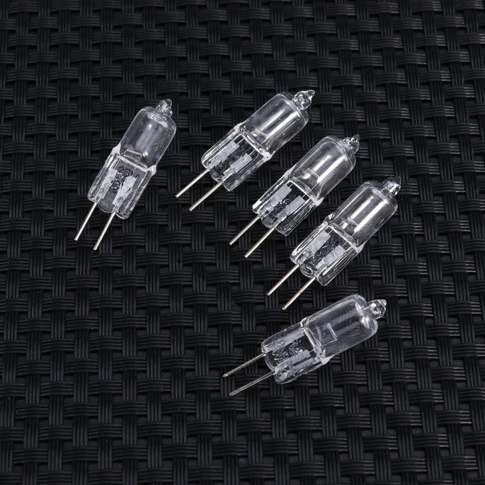 5 Pcs 20W 12V 2900K G4 Base Bi-Pin Crystal Lamp Halogen Bulbs for Cabinet Lighting Spotlight