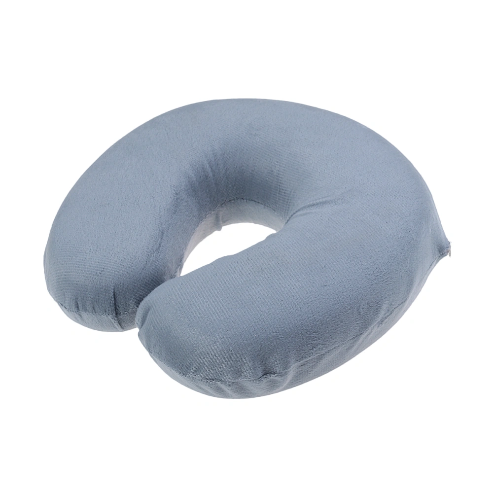 Memory Pillow U-shaped Neck Support Cushion Travel Pillow for Airplanes Trains Home or Office (Light Grey)