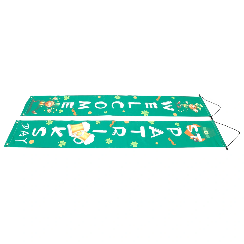  1 Pair St. Patrick's Day Porch Sign Door Curtain St. Patrick Door Hanging Flag