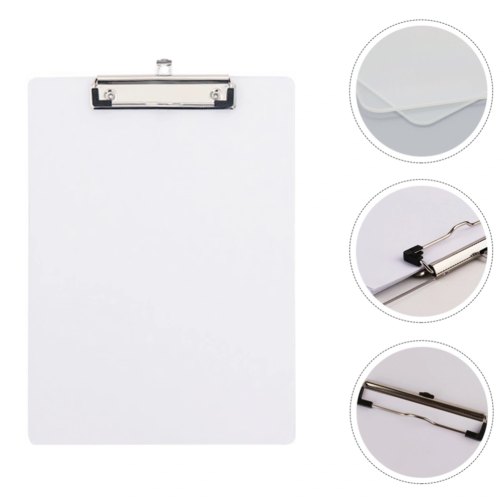 Plastic Clipboard Portable Writing Clipboard Office Hardboard Paper Profile Storage Clip