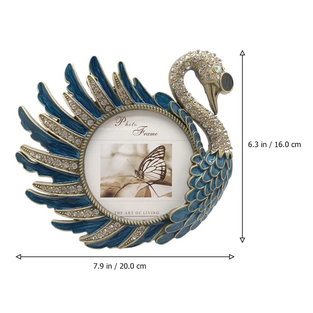 1pc Vintage Swan Shape Photo Frame Pretty Decor Photo Frame Gift Photo Frame